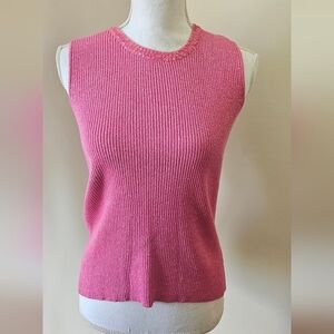 Pink Sparkle Sleeveless Sweater